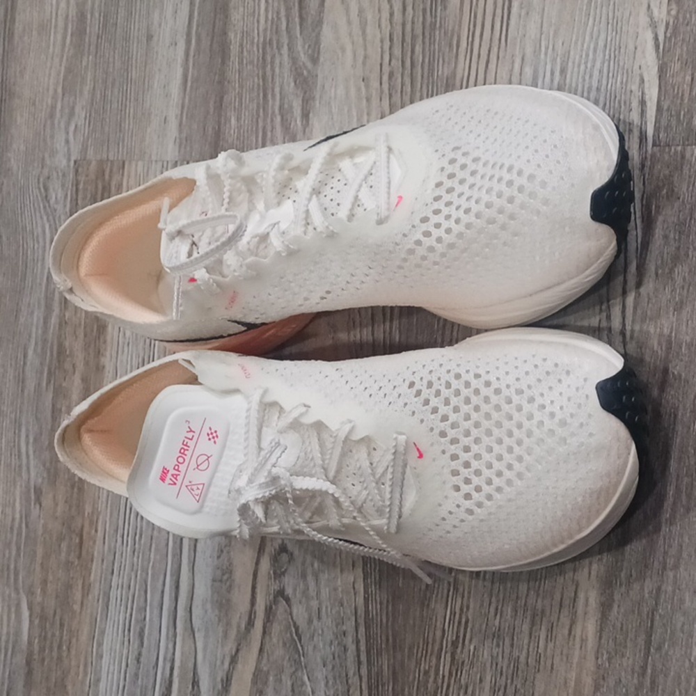 Nike ZoomX Vaporfly Next% 3 Sail Black Crimson Tint Woman Shoes Size 8.5 - Picture 4 of 16